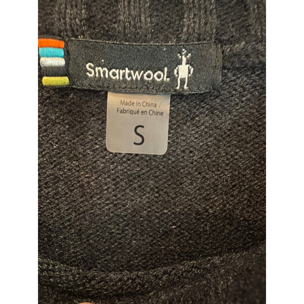 Smartwool Ripple Merino Wool Blend Ribbed Pullover Sweater Charcoal Gray S - Picture 2 of 5